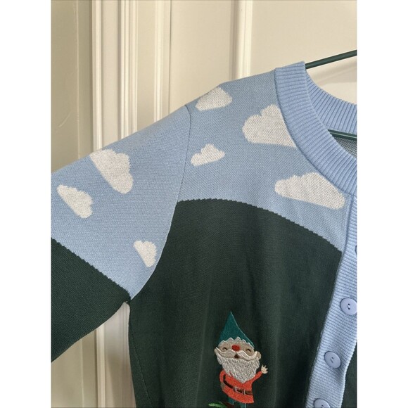 Unique Vintage Plus Size 4XL 22-24 Gnome In The Sky Cardigan Sweater Mushrooms - Picture 4 of 13